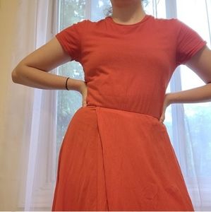 Vibrant red-orange dress from H&M